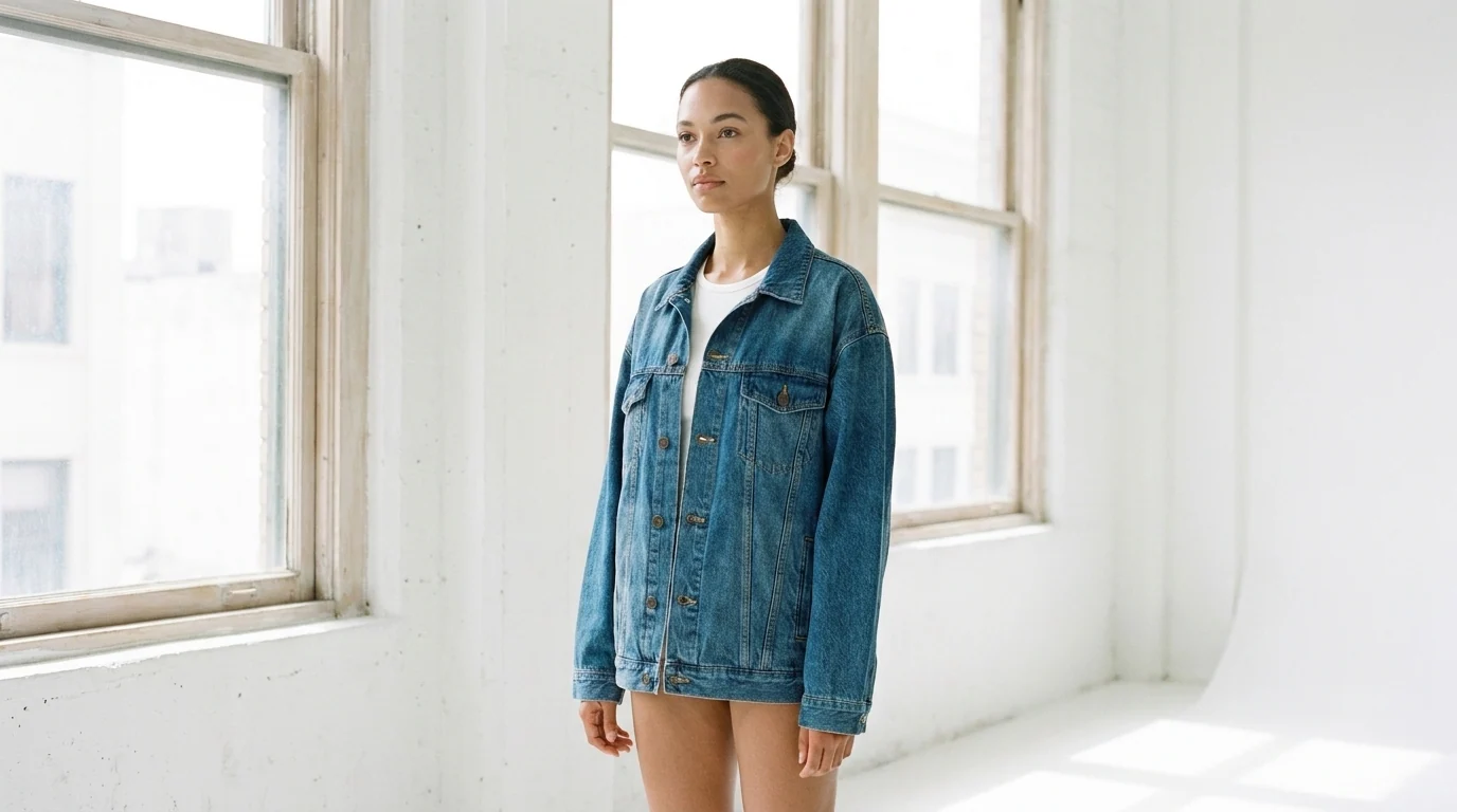 Oversize denim ceket — Sahne