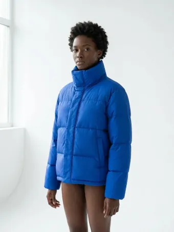 Cobalt puffer — Saturated colour that doesn't blow out